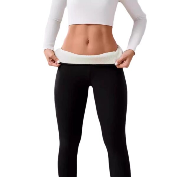 Fleece-lined Thick Light Board Cashmere Leggings - Image 2