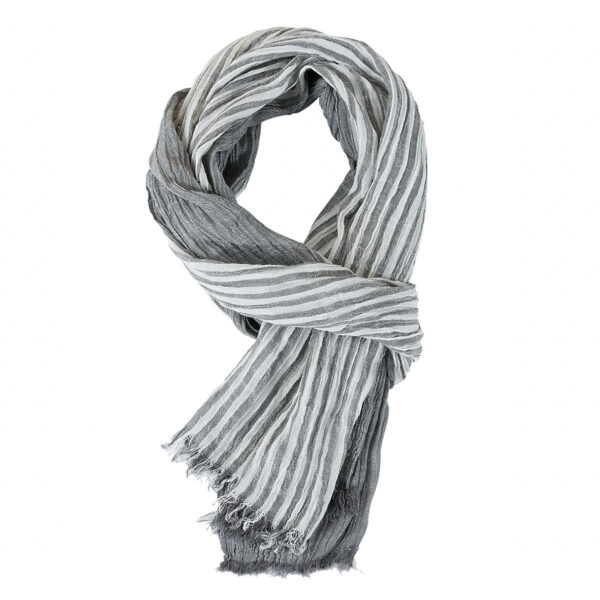 Men's Scarf Spring And Summer Pinstripe Color Matching - Image 2