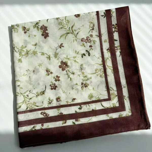 Classic Small Flower Digital Printing Scarf - Image 5