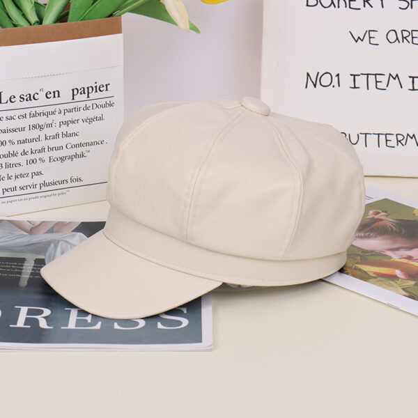 Temperament Korean Style Octagonal Pumpkin Hat Literary Style - Image 3