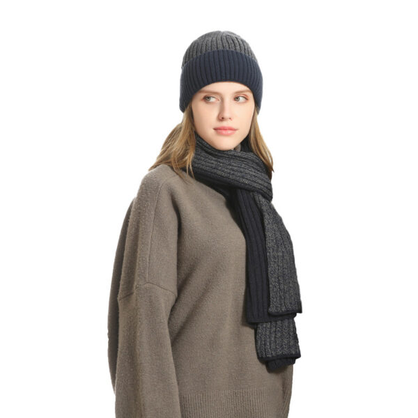 Warm Hat Scarf Gloves Knitted Plus Fluff Winter Men - Image 2