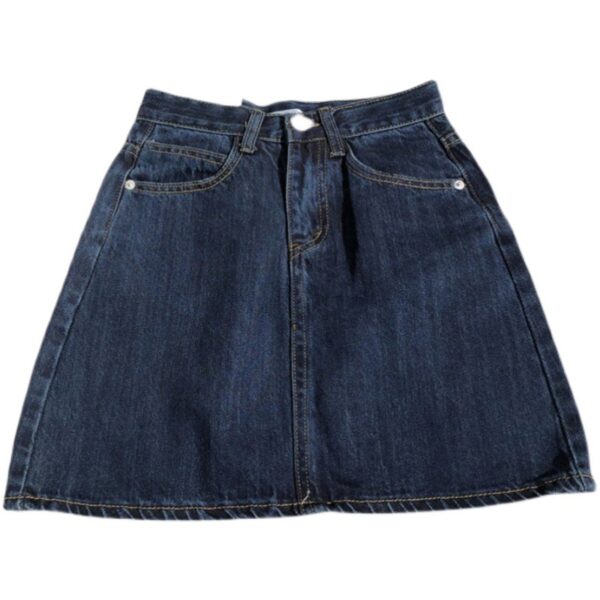 Small Denim Skirt Women's Summer Dark Blue - Image 4