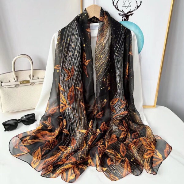 Fashionable Stylish Yourou Yarn Rose Scarf For Women - Image 5