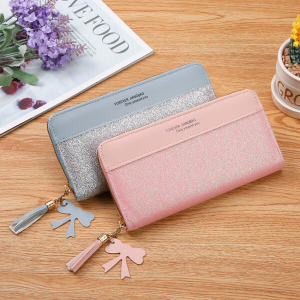 Women's Zipper Stitching Solid Color Tassel Wild - Image 3