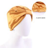 Contrast Color Knotted Head Wash Makeup Double-layer Silk-like Sleeping Hat - Image 10