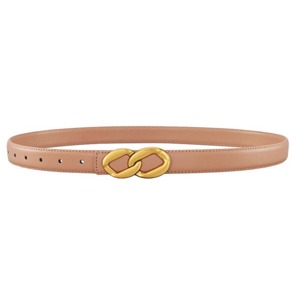 Women's Retro Smooth Buckle Cowhide Belt - Image 7