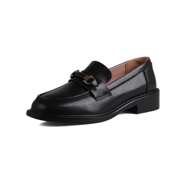 Retro Easy Matching Round Head Genuine Leather British Style Shoes - Image 2