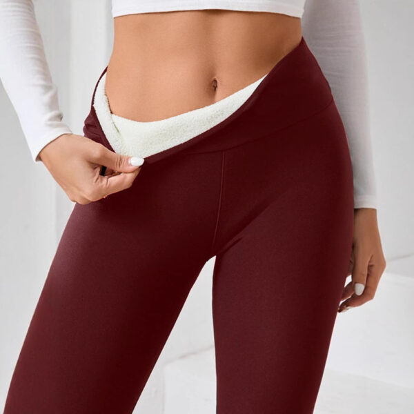 Fleece-lined Thick Light Board Cashmere Leggings - Image 10