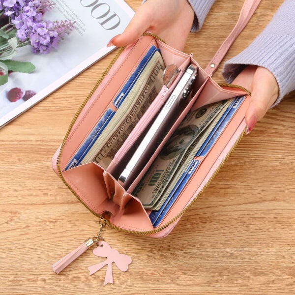 Women's Zipper Stitching Solid Color Tassel Wild - Image 5