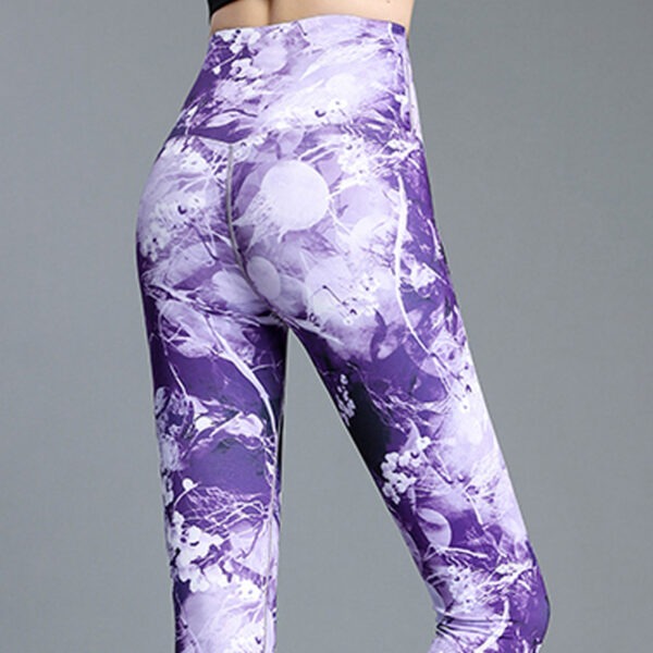Printed Nude Feel Women's High Waist Hip Lift Quick-drying Sports Skinny Yoga Pants - Image 8