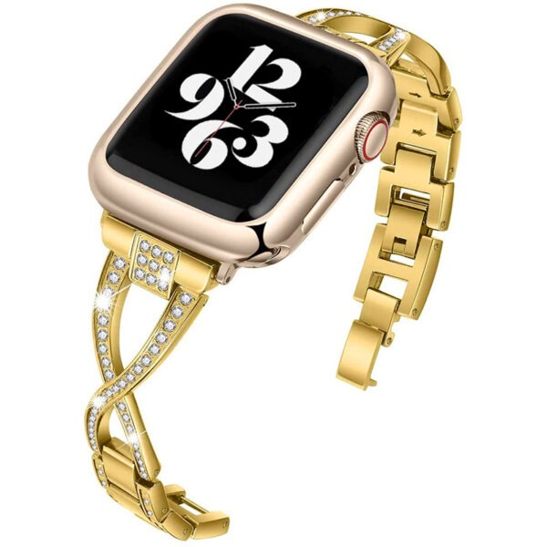 Fashion X-type Snap Button New Stainless Steel Strap - Image 3