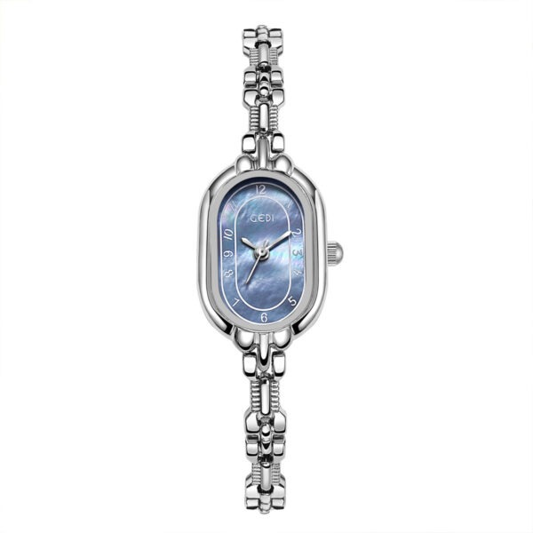 Retro Oval Niche High-grade Fritillary Bracelet Quartz Watch - Image 3