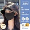 Summer Sun Mask Full Face With Hat Integrated Ice Silk Mask - Image 9