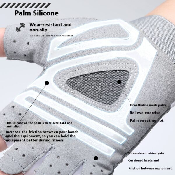 Fitness Training Shock-absorbing Half Finger Gloves - Image 9