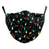 Christmas Green Fur Printed Protective Mask - Image 7