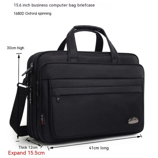 Men's Waterproof Oxford Large Capacity Briefcase - Image 3
