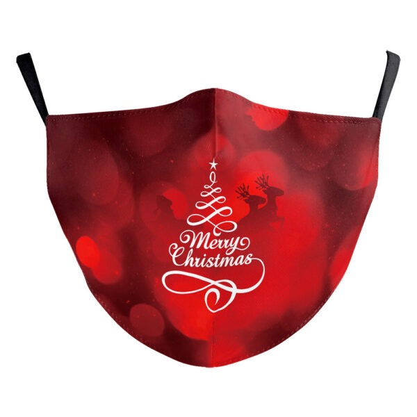 Christmas Light Shadow Digital Printing Double-layer Dust Mask - Image 4
