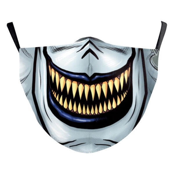 Digital Printing Halloween Clown Funny Horror Double-layer Dust Mask - Image 6