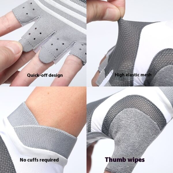 Fitness Training Shock-absorbing Half Finger Gloves - Image 5
