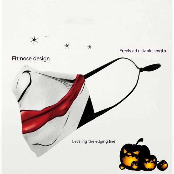 Digital Printing Halloween Clown Funny Horror Double-layer Dust Mask - Image 4