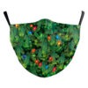 Christmas Green Fur Printed Protective Mask - Image 6