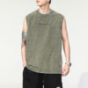 Summer Retro Washed Cotton Tank Top Vest For Men - Image 2