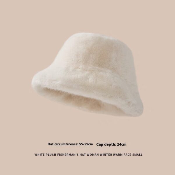 Plush Bonnet Children's Fleece-lined Bucket Bucket Hat - Image 4