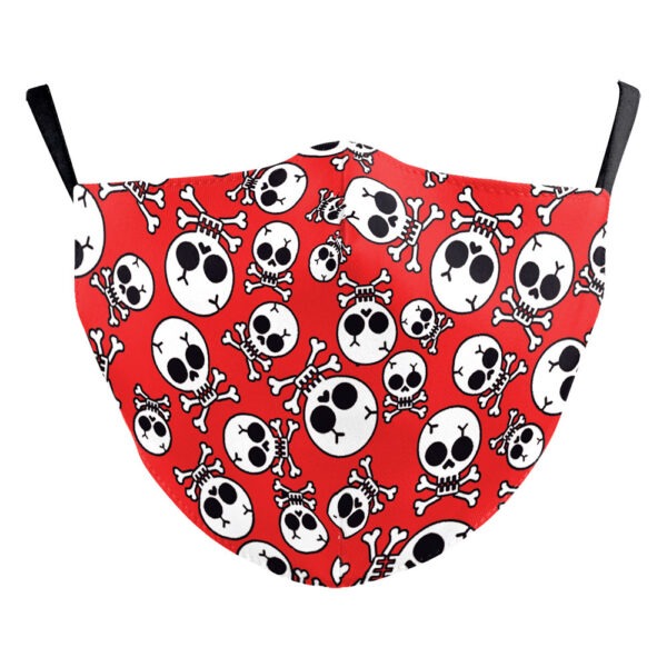Halloween Skull Funny Digital Printing Double-layer Dust Mask - Image 3