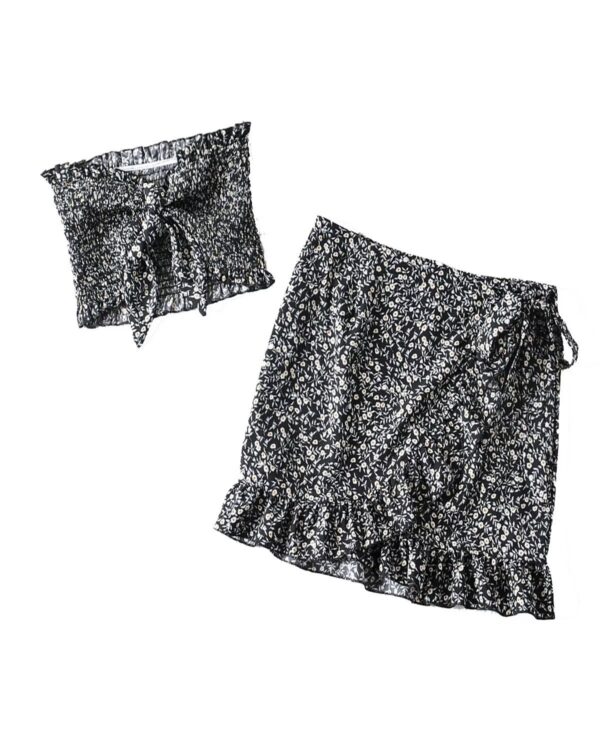 European And American Style Women's Clothing French Sexy Hot Girl Strap Tank-top Skirt Suit - Image 2