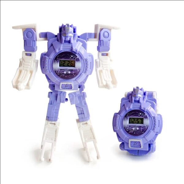 2-in-1 Transformer Robot Electronic Digital Desk Clock Table Clocks - Image 3