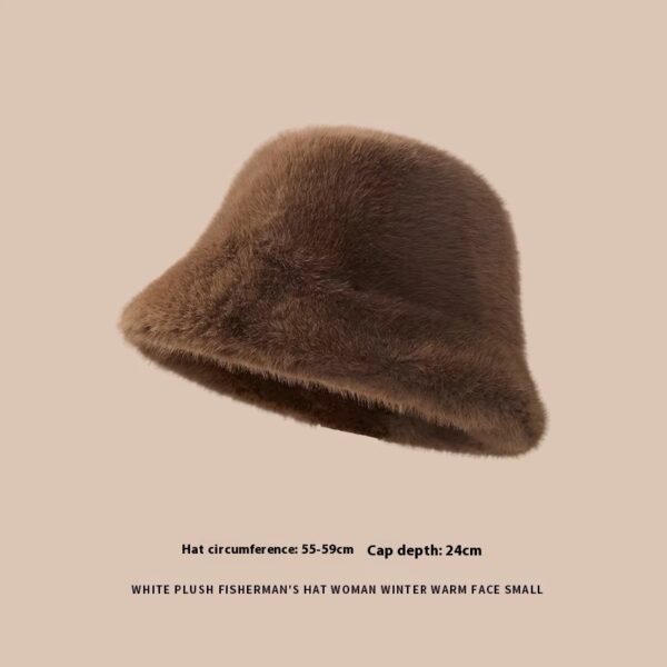 Plush Bonnet Children's Fleece-lined Bucket Bucket Hat - Image 6
