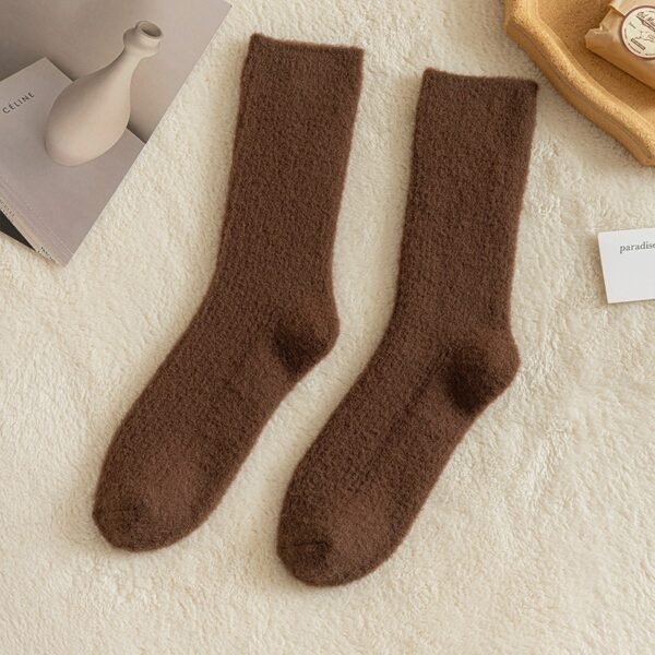 Double-sided Australian Velvet Tube Socks Autumn And Winter Solid Color - Image 5