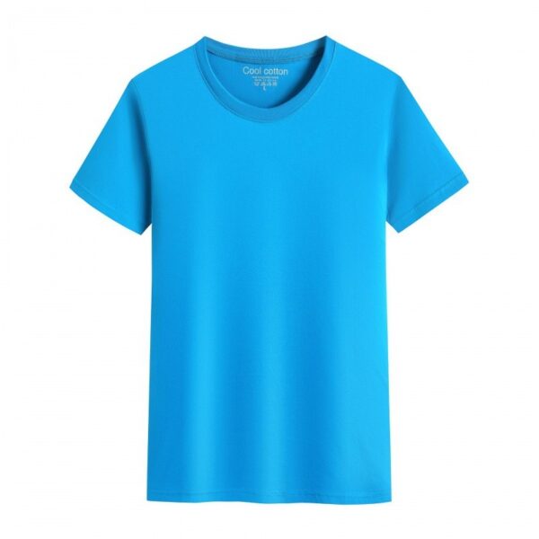 Men's And Women's Same Summer Pure Cotton Round Neck T-shirt - Image 7