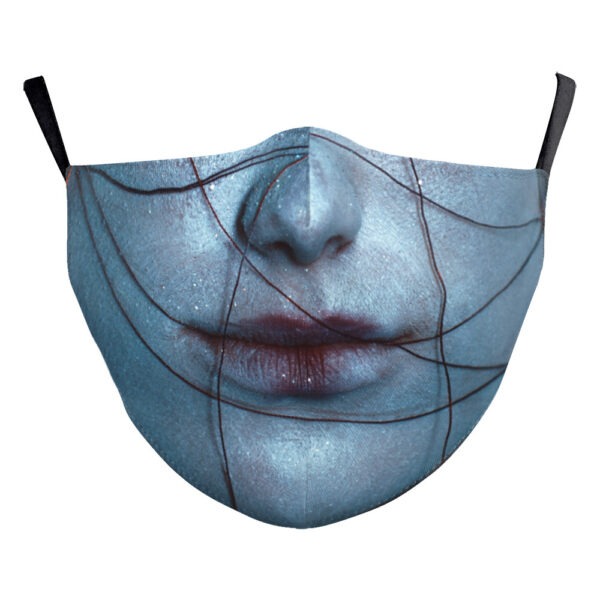 Halloween Skull Funny Digital Printing Double-layer Dust Mask - Image 2