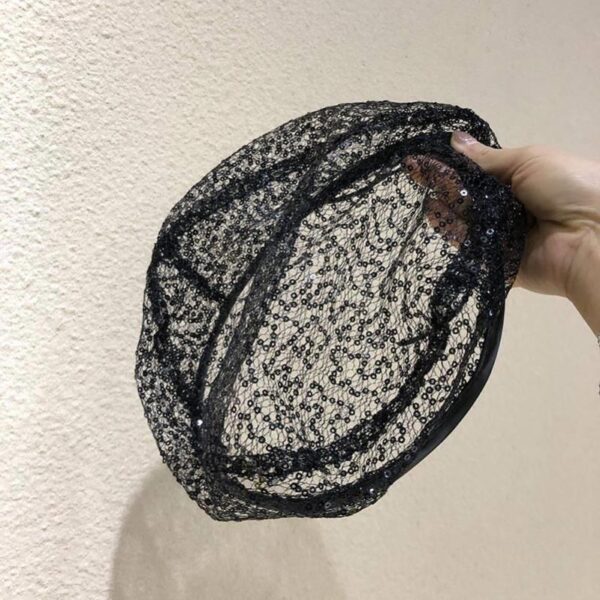 Mesh Hat Cover Gray Hair Lace Pile Heap Cap Thin Spring Women's Big Head Circumference - Image 3