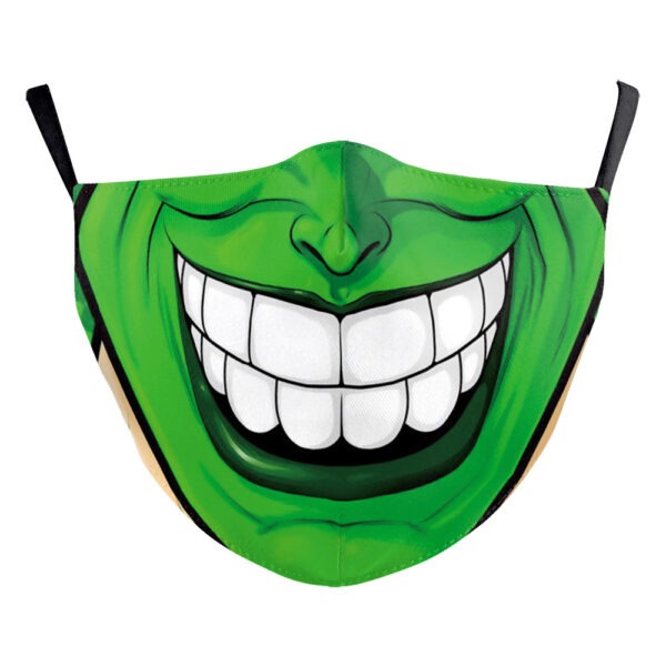 Digital Printing Halloween Clown Funny Horror Double-layer Dust Mask - Image 7
