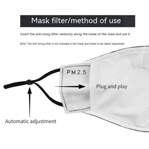 Halloween Skull Funny Digital Printing Double-layer Dust Mask - Image 8