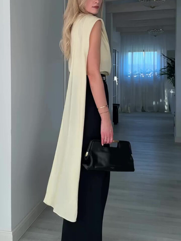 Elegant Sleeveless Solid Color Tank Top - Image 2