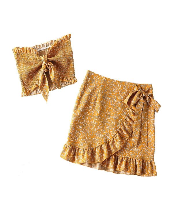 European And American Style Women's Clothing French Sexy Hot Girl Strap Tank-top Skirt Suit - Image 5