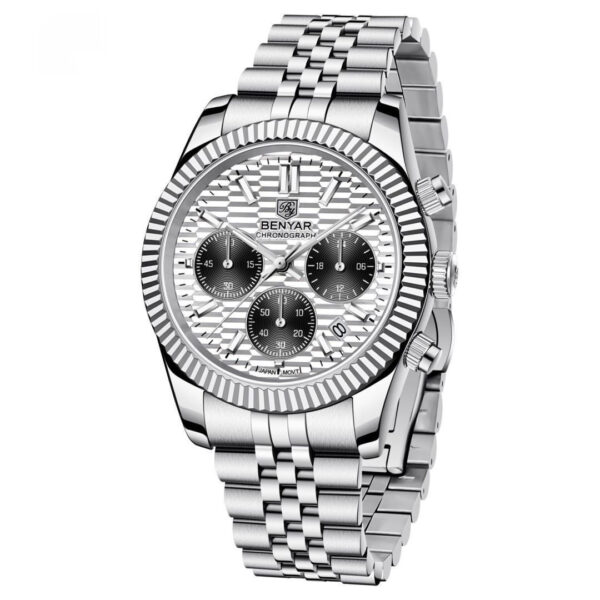 Stainless Steel Calendar Luminous Sports Fashion Men's Quartz Watch - Image 3