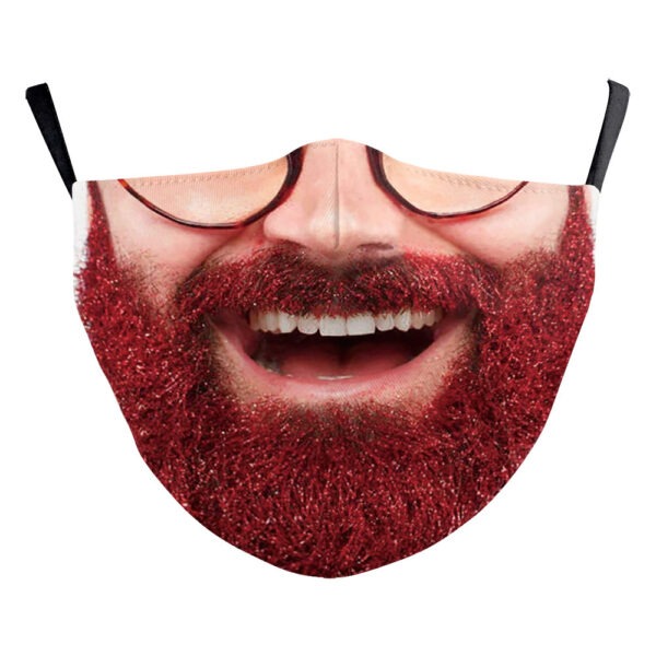 Santa Claus Digital Printing Double Layer Dustproof Mask - Image 3