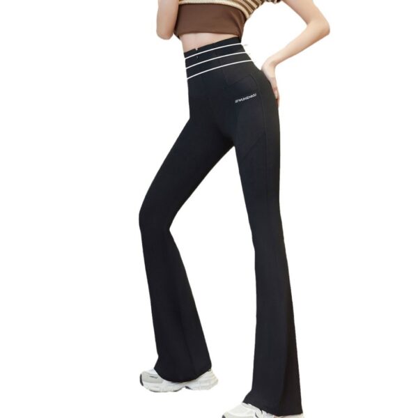High Waist High Elastic Shark Pants Outer Wear Leggings - Image 4