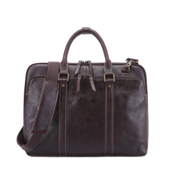 Men's Handbag Leather Briefcase Shoulder Crossbody - Image 5
