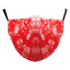Christmas Green Fur Printed Protective Mask - Image 3