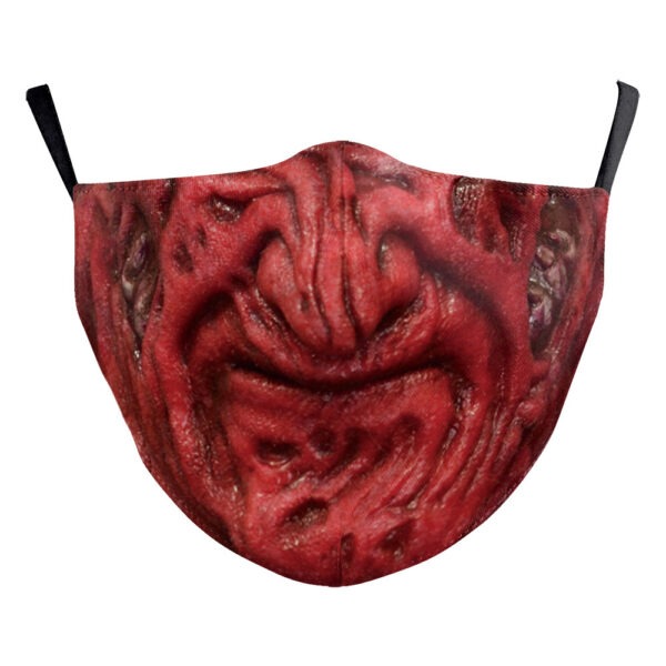 Digital Printing Halloween Clown Funny Horror Double-layer Dust Mask - Image 3