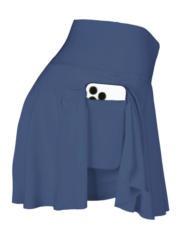 Women's Solid Color High Waist High Elastic Quick-drying Skirt - Image 3