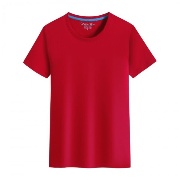 Men's And Women's Same Summer Pure Cotton Round Neck T-shirt - Image 9