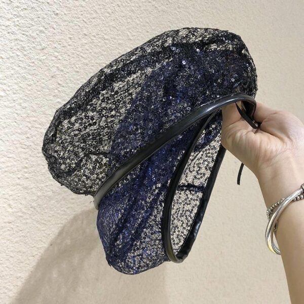 Mesh Hat Cover Gray Hair Lace Pile Heap Cap Thin Spring Women's Big Head Circumference - Image 2