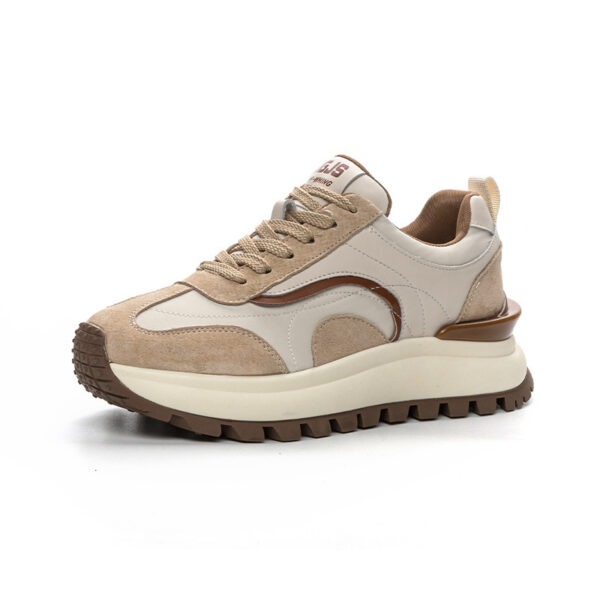 Women's Leather Platform Sports Casual Shoes - Image 9