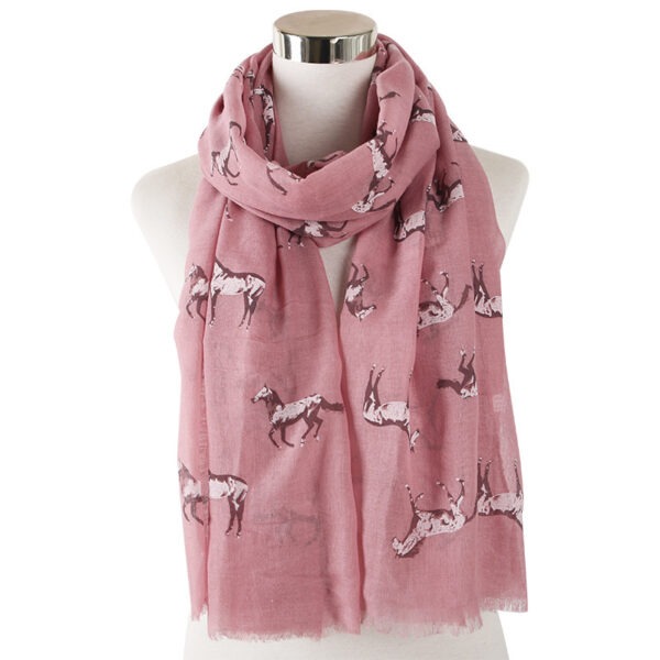New Running Horse Scarf Animal Print Scarf - Image 4